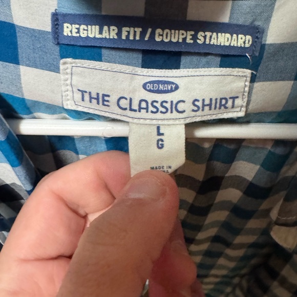 Old Navy checkered Button down shirt - Picture 2 of 2